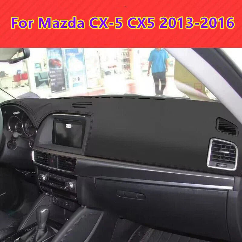 Leather Car Dashboard Cover Dash Protector Mat for Mazda CX-5 (2013–2016)