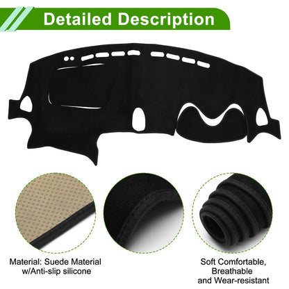 Dashboard Cover Mat for Nissan Juke F15 (2011–2019) Sun Protector Black