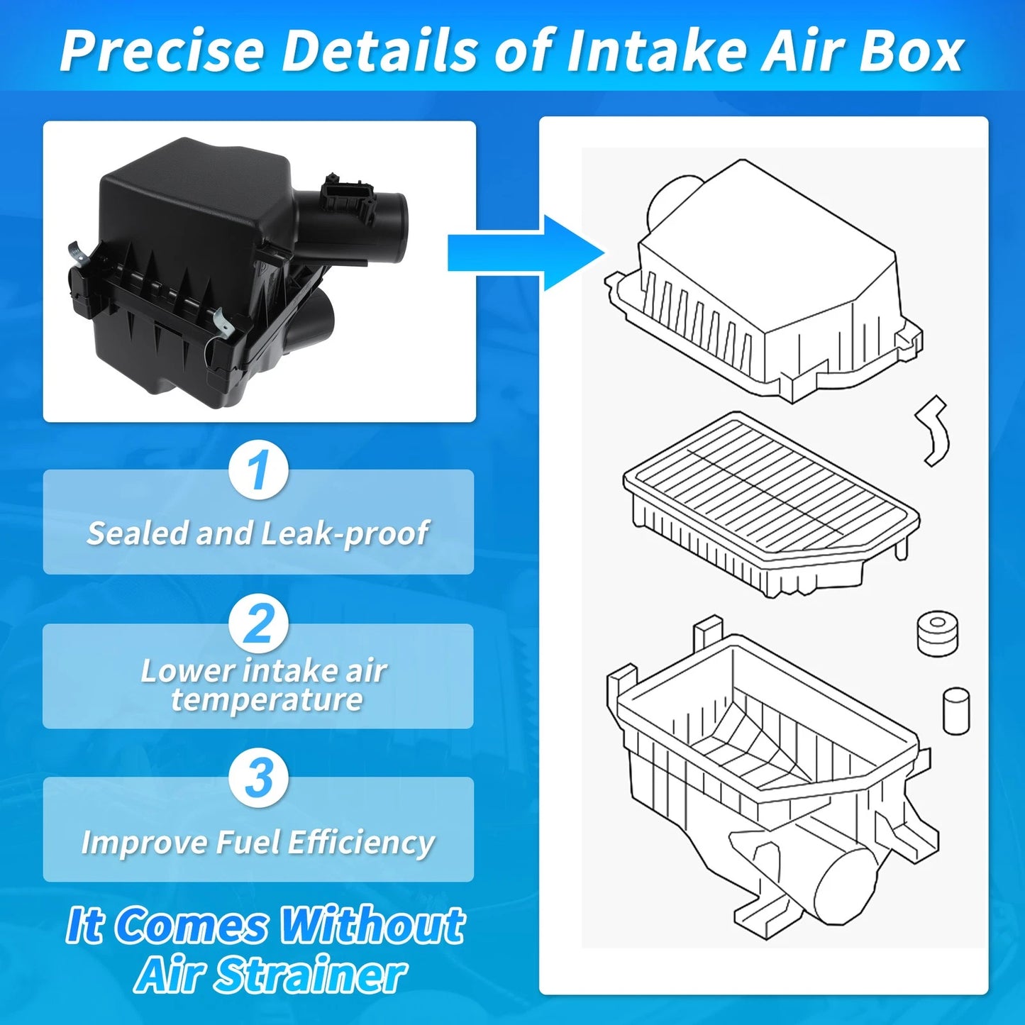 Engine Air Cleaner Filter Box Housing for Toyota Prius (2023–2025) 1781224020
