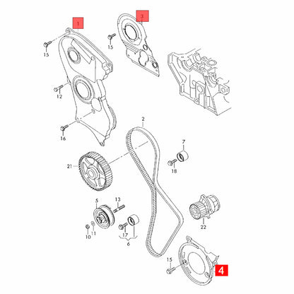 Engine Timing Cover Kit for Audi A4 B7 Quattro (2006–2008)