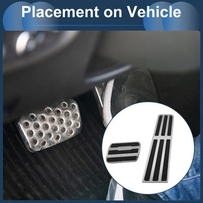 Foot Accelerator Pedal Covers for Porsche 718/911 (2016-2023) - Silver Tone