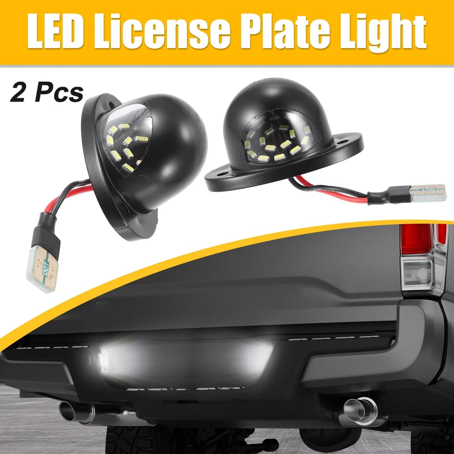 2 x LED License Plate Light Assembly for Dodge RAM 1500 (2019-2023)