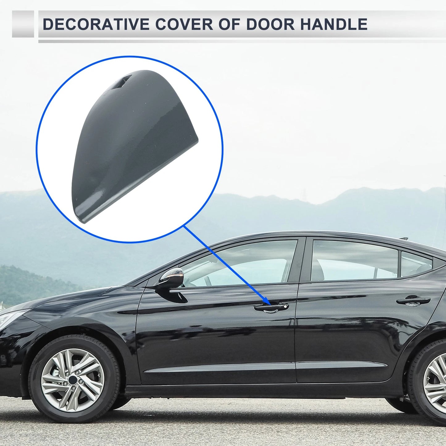 Front Left Door Handle Cover for Hyundai Elantra MK7 (2020–2023) No. 82652AA100 Gray