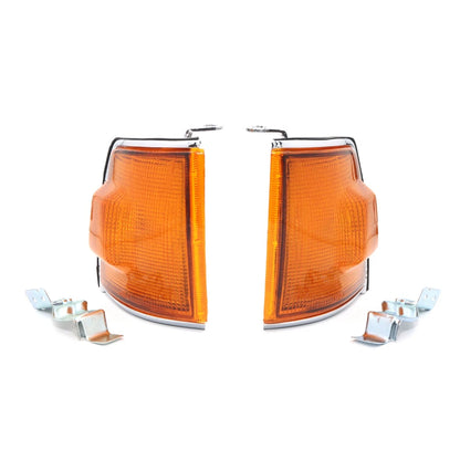 Set of 2 Chrome Turn Signal Lamps for Holden Rodeo (1988–2002)