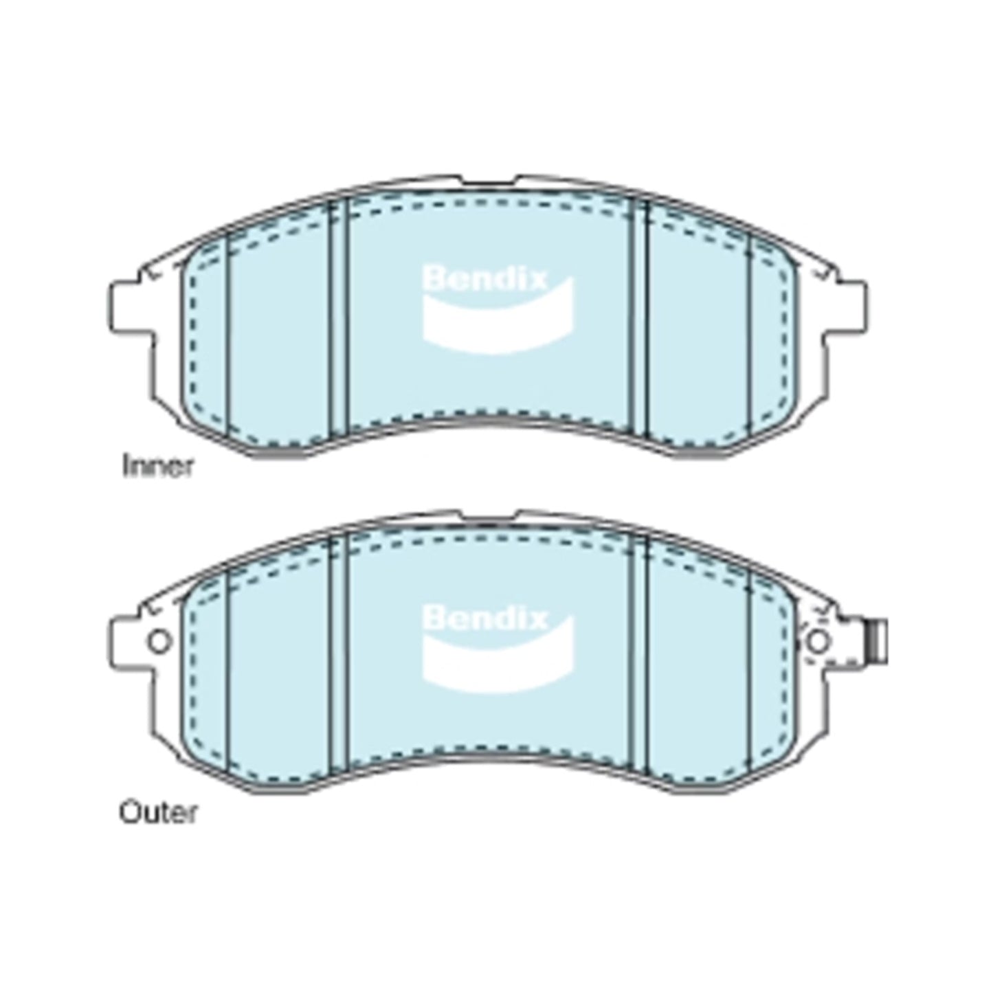 Set of 4 Front Disc Brake Pads for Triton MK (2001–2006)