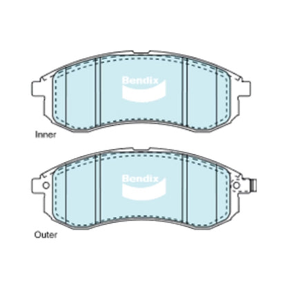 Set of 4 Front Disc Brake Pads for Triton MK (2001–2006)