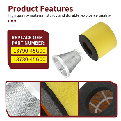 Air Filter with Holder for Suzuki QuadRacer 450 LT-R450 LT-R450Z (2006–2009)