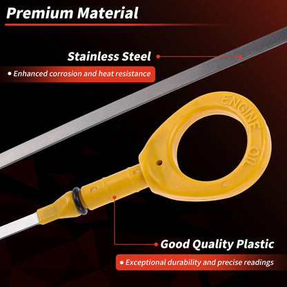 Oil Dipstick for Toyota Camry (2002–2011) No. 1530120021 Yellow 1Pc