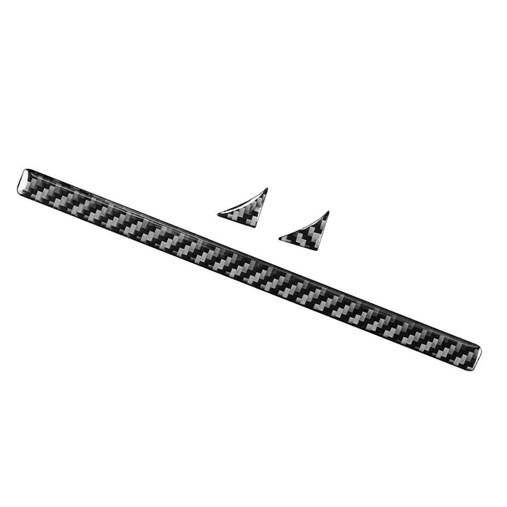 Black Carbon Fiber Cup Holder Panel Trim for Toyota Tundra (2014–2021)