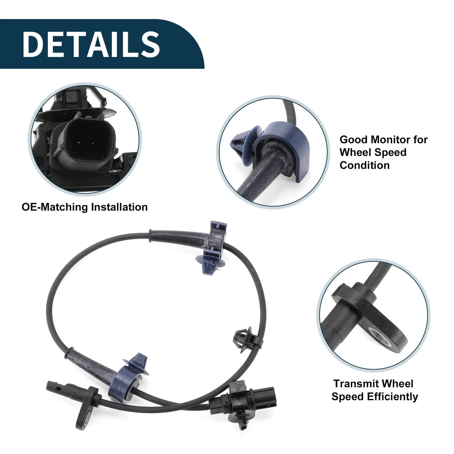 Rear Right ABS Wheel Speed Sensor 57470-SMG-E02 for Honda Civic (2006–2011)