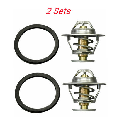 2Pcs Thermostat Kit for Volvo Penta MD31 AD41 KAD42 KAD43 KAD300