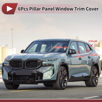 Door Pillar Window Trim for Chevrolet Sail Front & Rear Silver Tone (2015-2020)