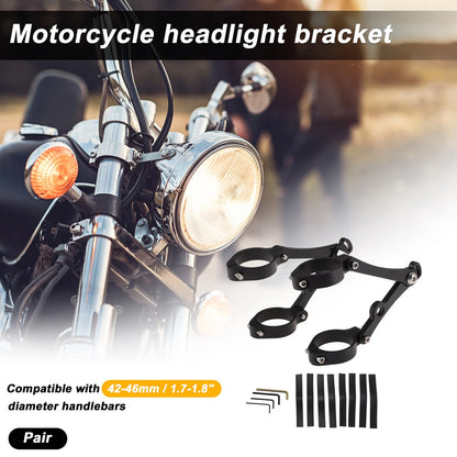 Light Bar Mounting Bracket Set of 2 for Motorcycle (Universal Fit)