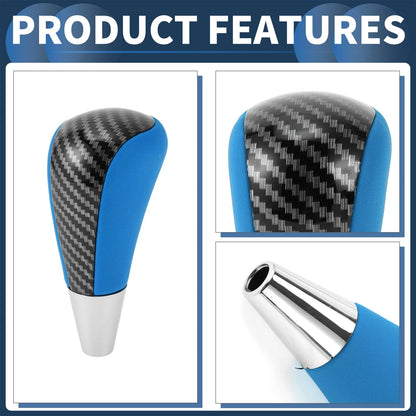Automatic Gear Shifter Knob for Toyota 4Runner (2003–2021) Faux Leather Black Blue