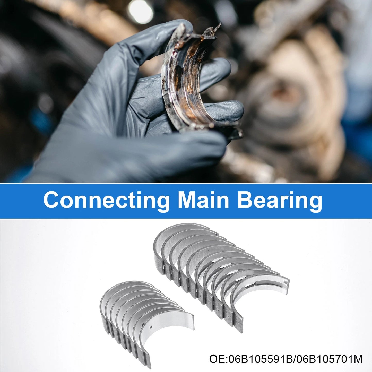 Main Bearing and Connecting Rod Bearing Kit No. 06B105591B for Volkswagen Beetle (1998–2010)
