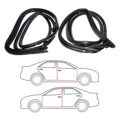 Set of 2 Front Door Weatherstrip Seals for Honda Accord 1990–1993