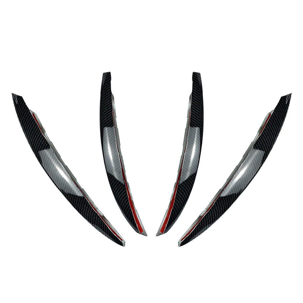 Carbon Front Bumper Splitter Fins Spoiler Canards for Mercedes Benz C-Class (2022-2023)