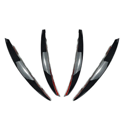 Carbon Front Bumper Splitter Fins Spoiler Canards for Mercedes Benz C-Class (2022-2023)
