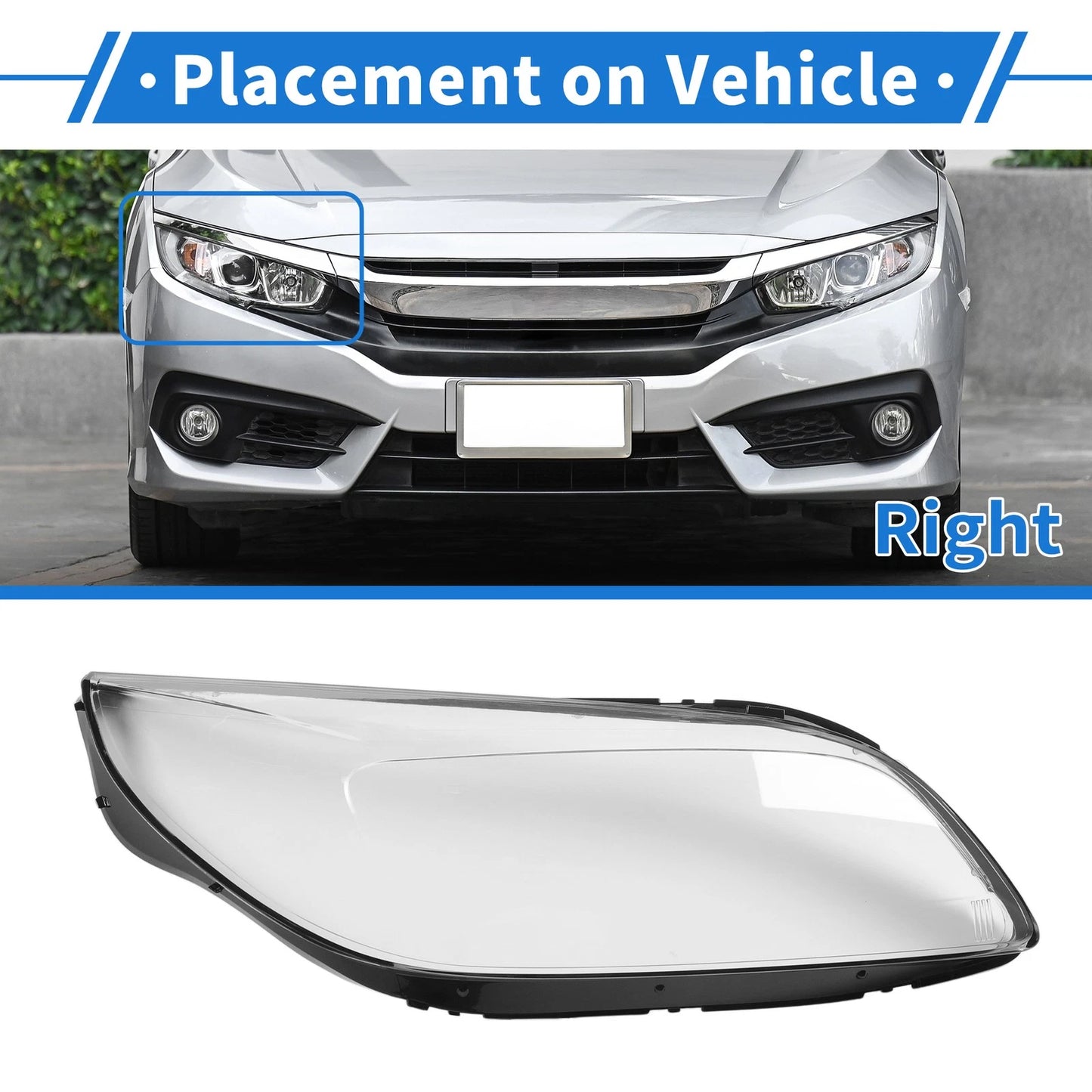 1 Pcs Headlight Lens Cover for Chevrolet Malibu (2013–2015)