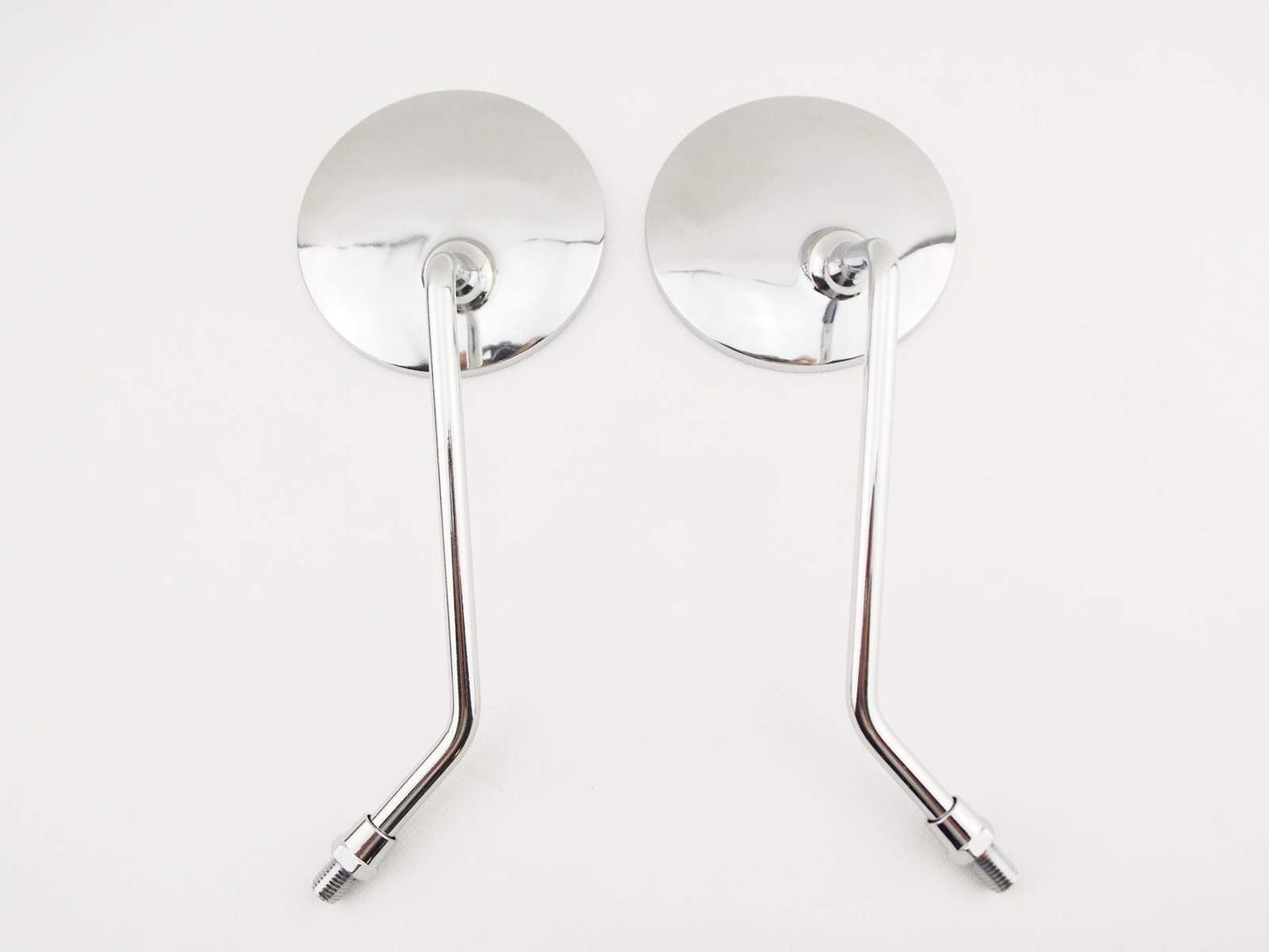 Chrome Round Rear View Mirrors for Suzuki TS185 (1971–2012)