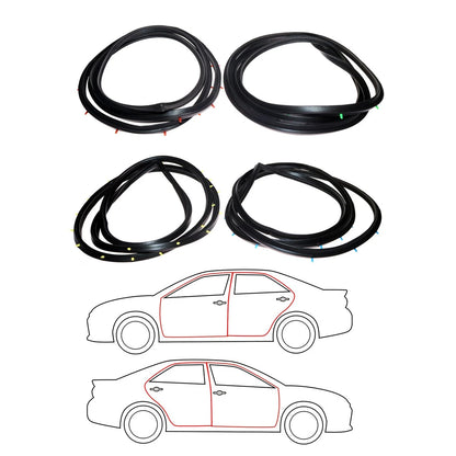Set of 4 Weatherstrip for Toyota Corona 4D (RT100–RT118)