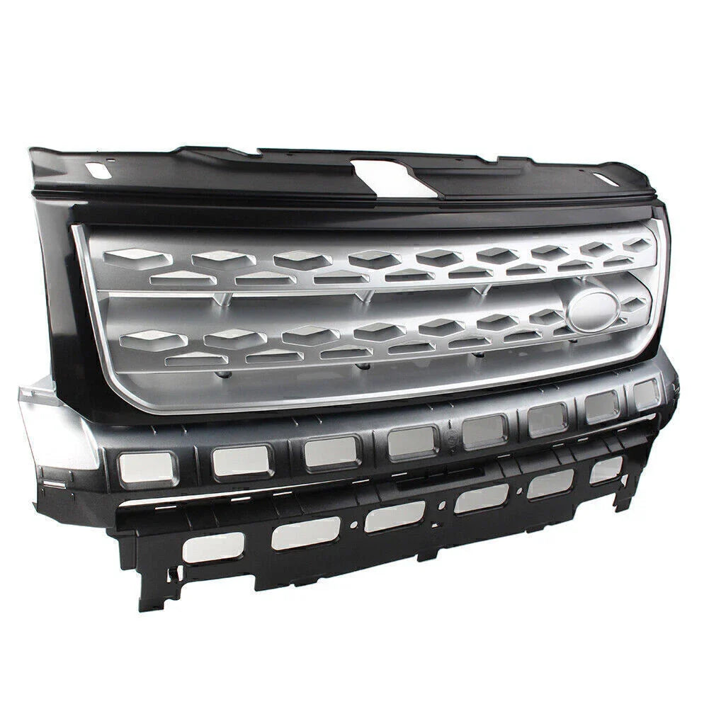 Black & Silver Front Grille Mesh for Land Rover Freelander 2 (2010-2016)
