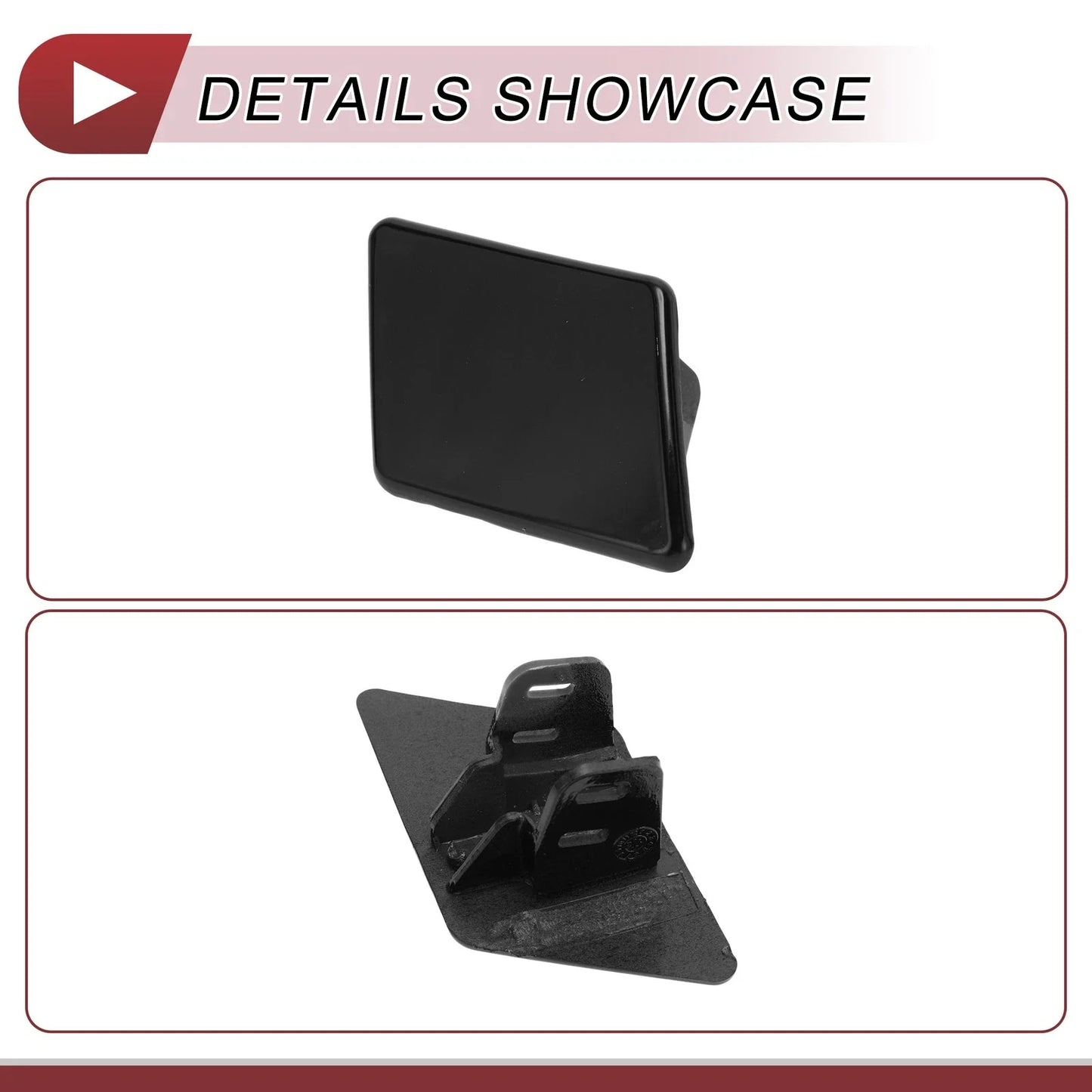 Bumper Headlight Washer Nozzle Cover Cap for BMW 328i Black