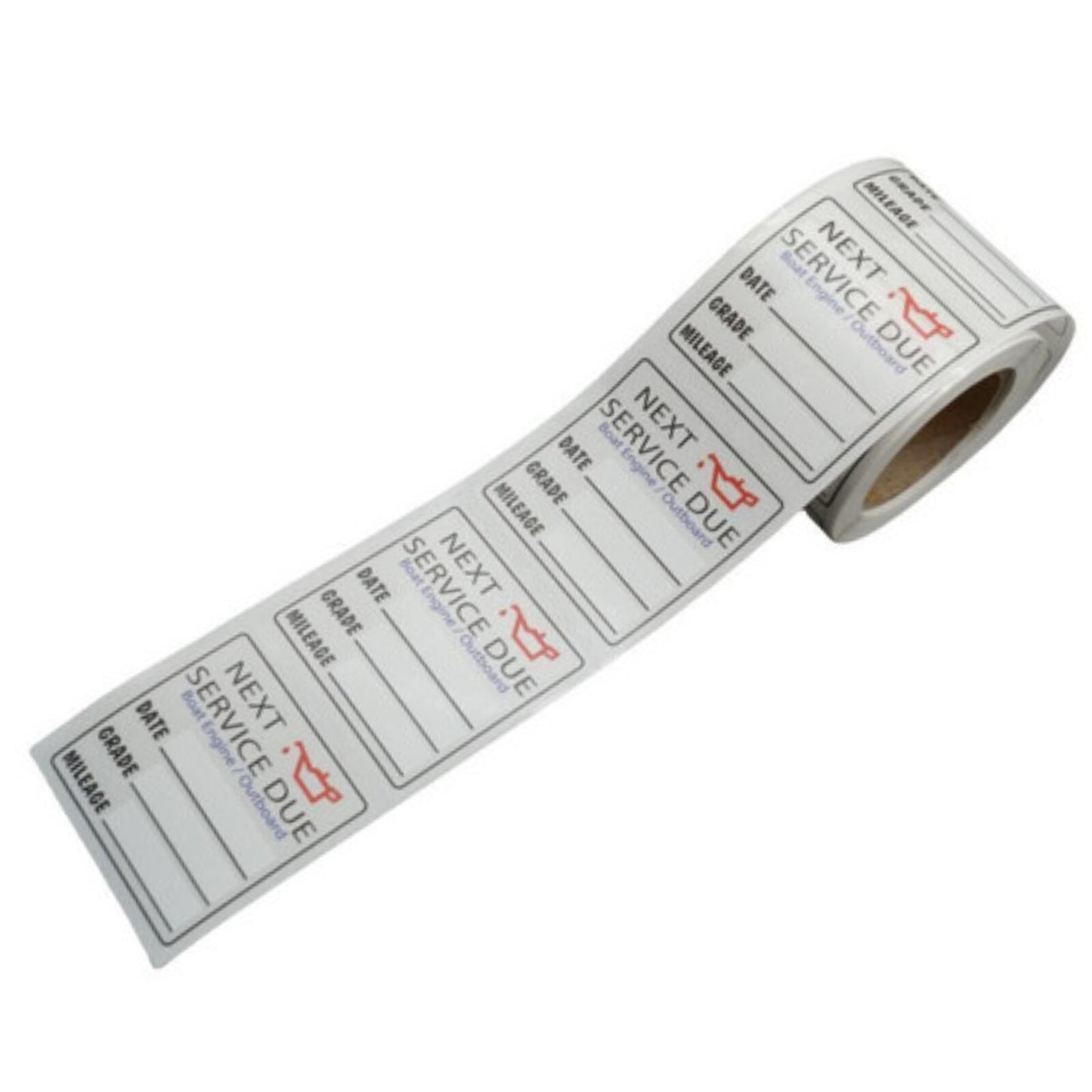 Set of 200 Oil Change Reminder Stickers for Car/Boat