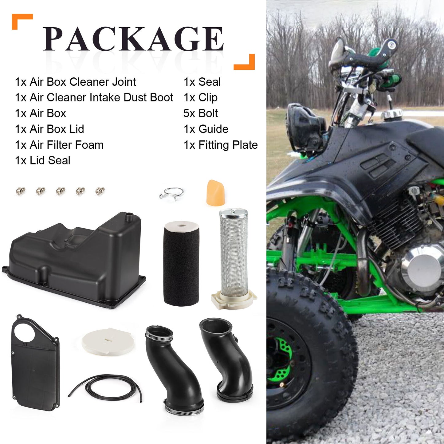 Air Filter Box Lid Cap Kit for Yamaha Warrior 350 (1987–2004)