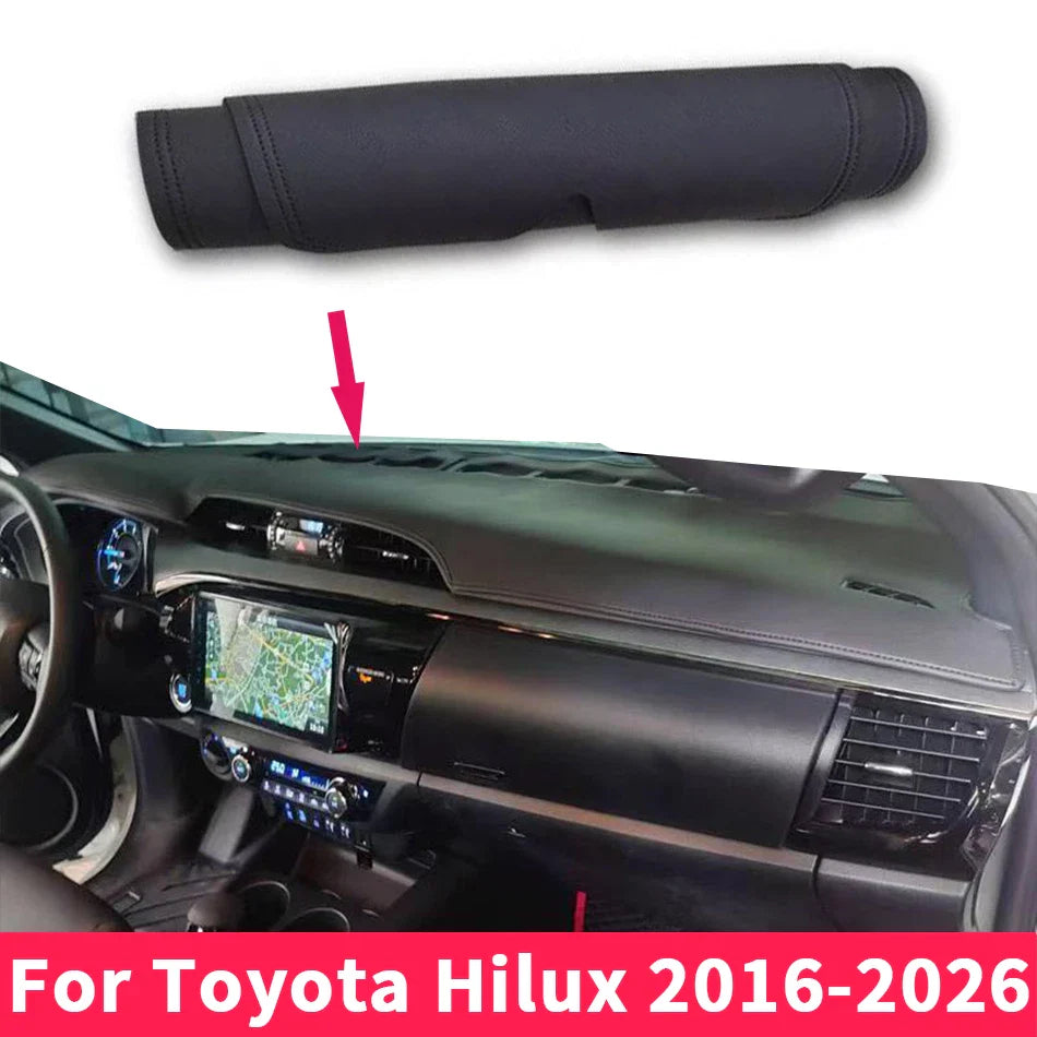 Dash Cover / Non-slip Leather / Dash Carpet & Mat for Toyota Hilux (2016–2026)