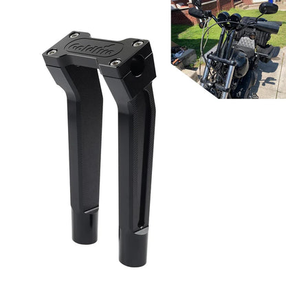 Black 10" Pullback Handlebar Risers Clamp for Harley 1" Handlebar