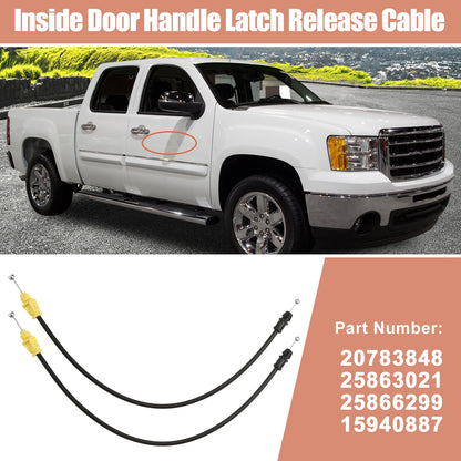 Door Latch Release Cable for Chevrolet Silverado 1500, GMC Sierra (2007–2013) 25880301