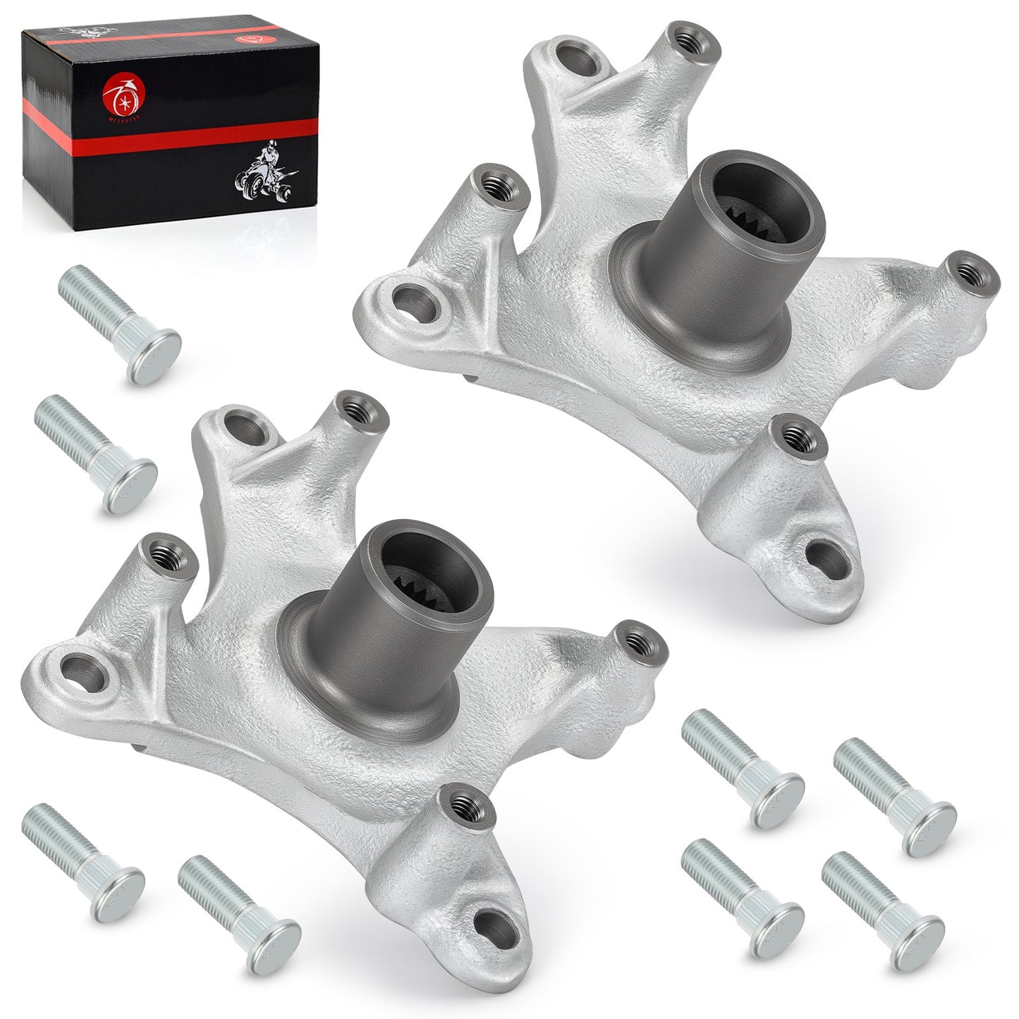 Set of 2 Rear Hubs with Bolts for Polaris Hawkeye 300 Sportsman 400 (2004–2014)