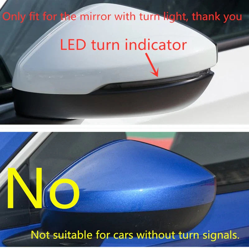 2 x Bright Black Side Mirrors Trim Cover Decor for Honda Civic (2022–2024)