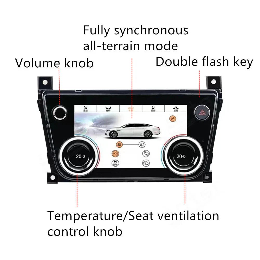 7" AC Climate Control Android LCD Touch Screen for Jaguar XJ (2010-2019)