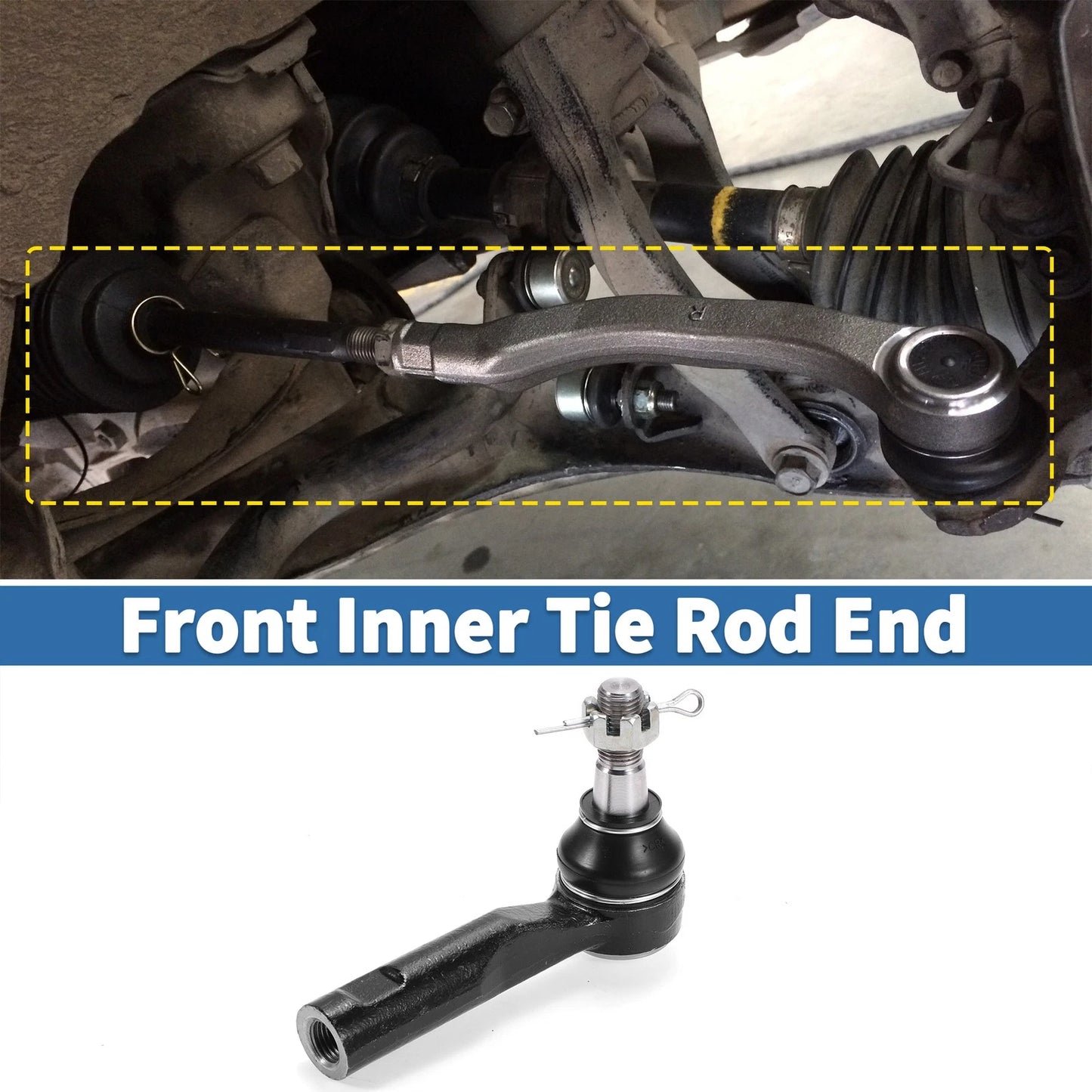 2X Front Outer Tie Rod End Links for Chevrolet Colorado (2006–2007) & GMC Canyon (2006–2007)