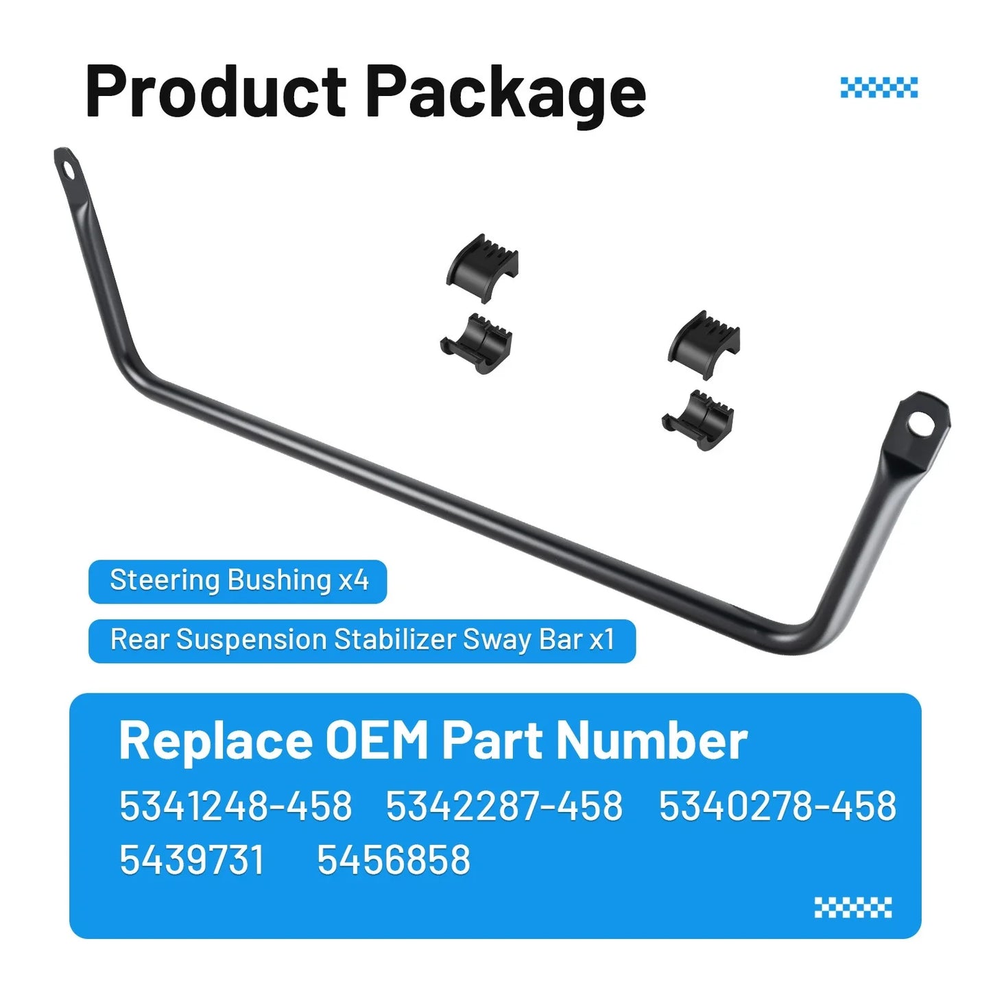 Sway Bar Rear Suspension Stabilizer for Polaris Ranger XP 1000 (2017–2024)