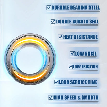Rear Left & Right Wheel Bearing for BMW 128i Silver Tone (2008-2013)