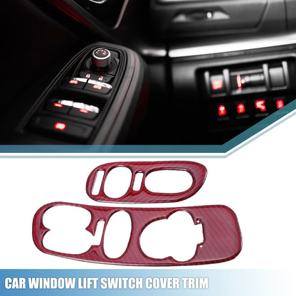 Window Lift Switch Covers for Chevy Corvette C5 1998-2004 Red (2 x)