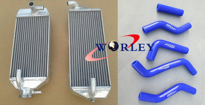 Aluminum Radiator & Hose for Suzuki RMZ250 2007-2009 () Blue