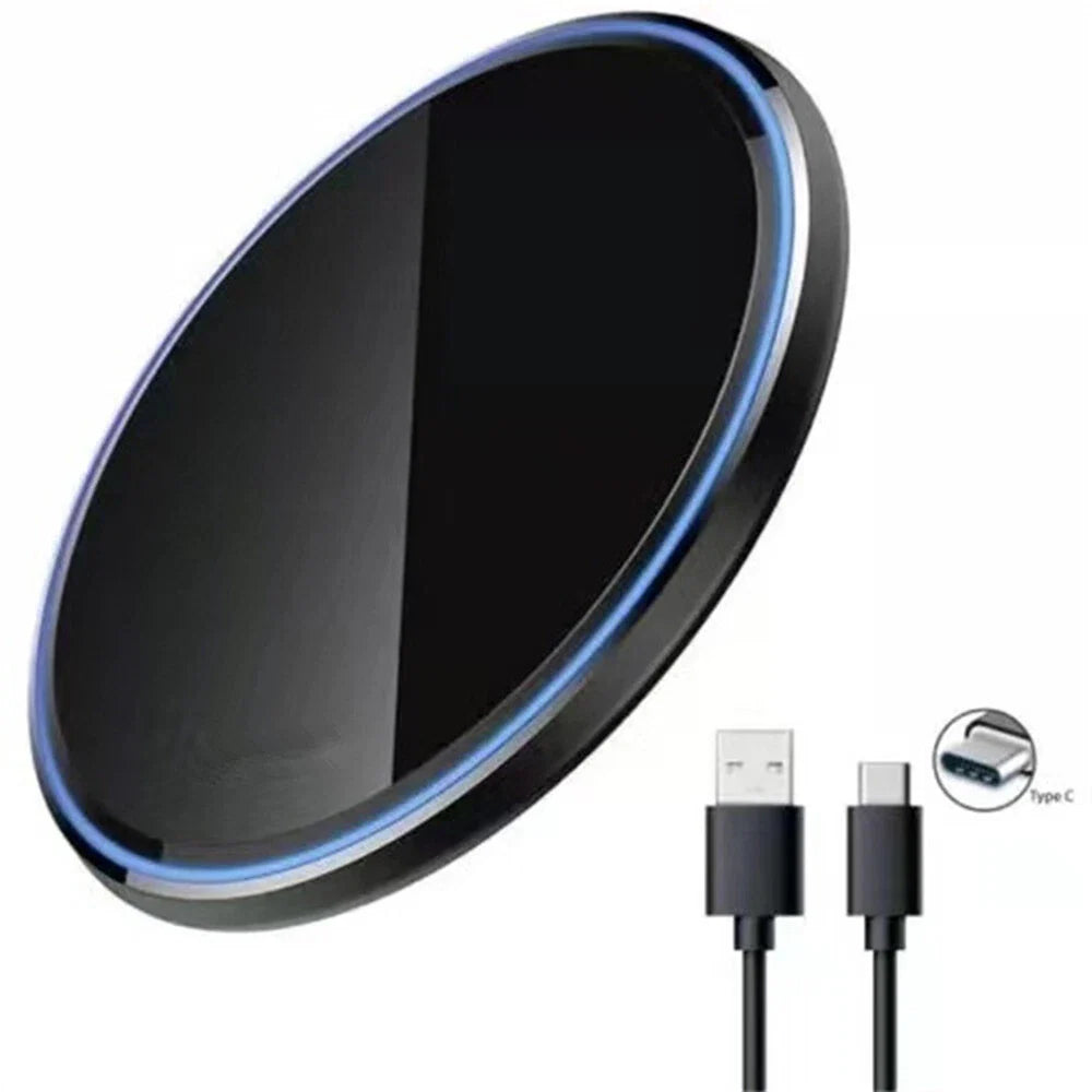 15W Wireless Fast Charger Pad Dock for iPhone Samsung Huawei