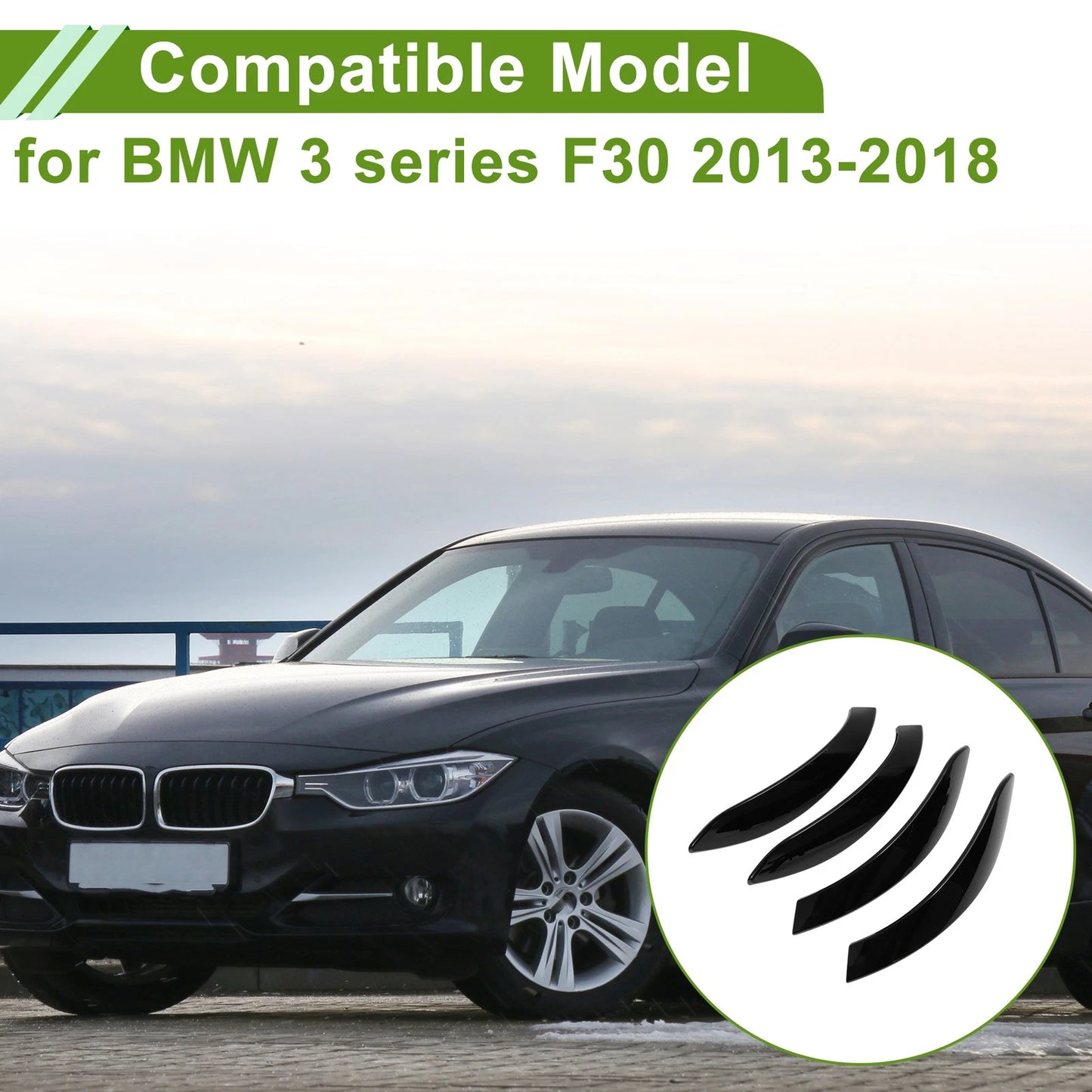 Door Panel Handle Pull Trim Cover for BMW 3 Series F30 (2013–2018) No. 51417275487