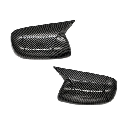 Carbon Fiber Look Rearview Mirror Cap Cover Trim Set for 2007-13 Toyota Corolla