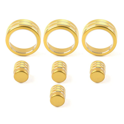 7x Switch Knob Ring Cover Trim for Honda Civic 2022+ CRV 2023-2024 Gold