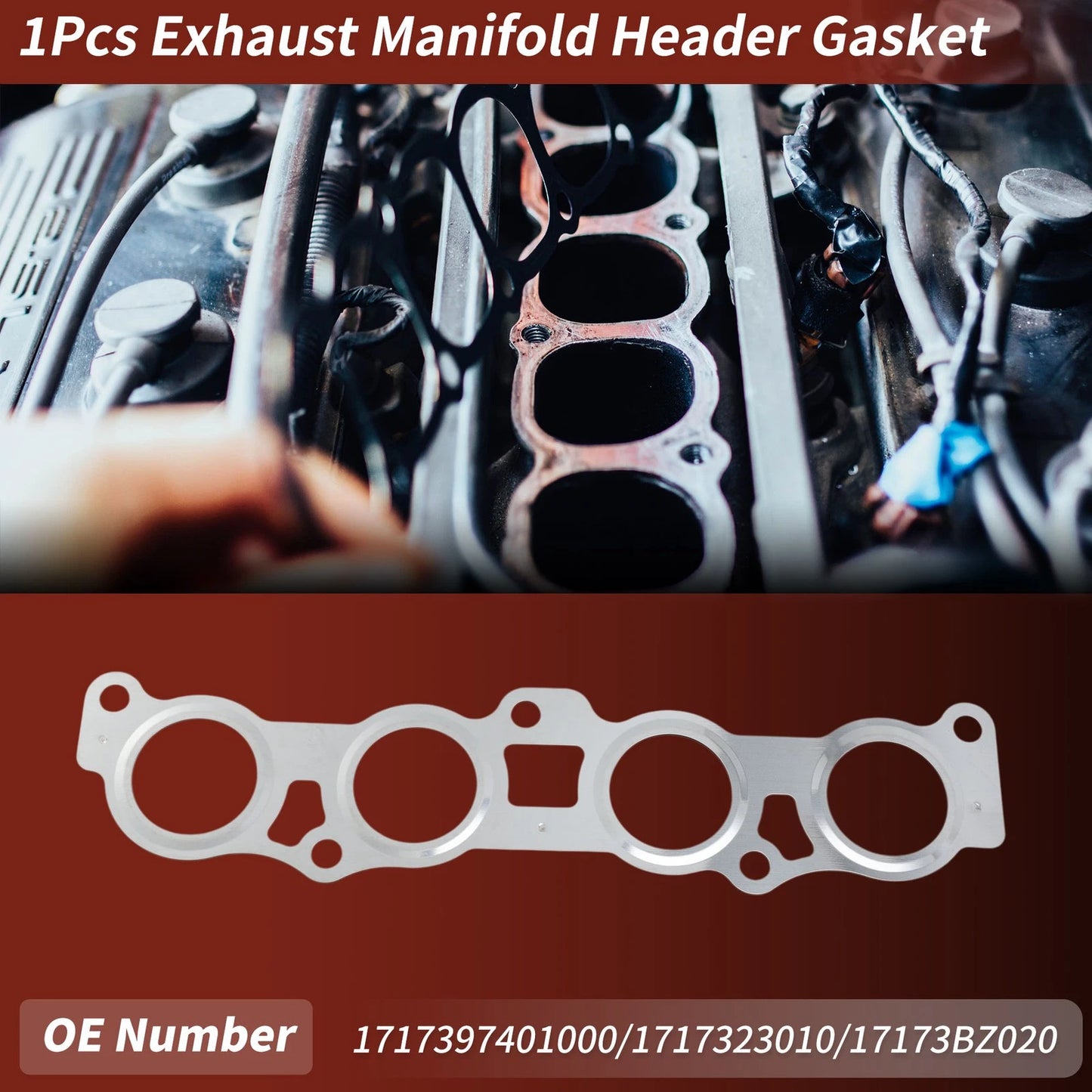 Exhaust Manifold Header Gasket for Toyota SCP92-BEXEK (2005–2012) No.1717397401000