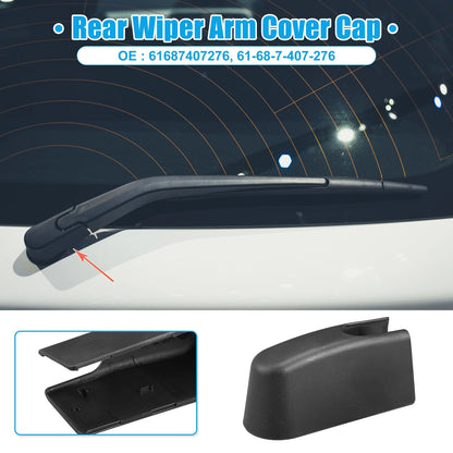 Rear Windshield Wiper Arm Nut Cap for BMW X3 (2018–2024) 61687407276 Black
