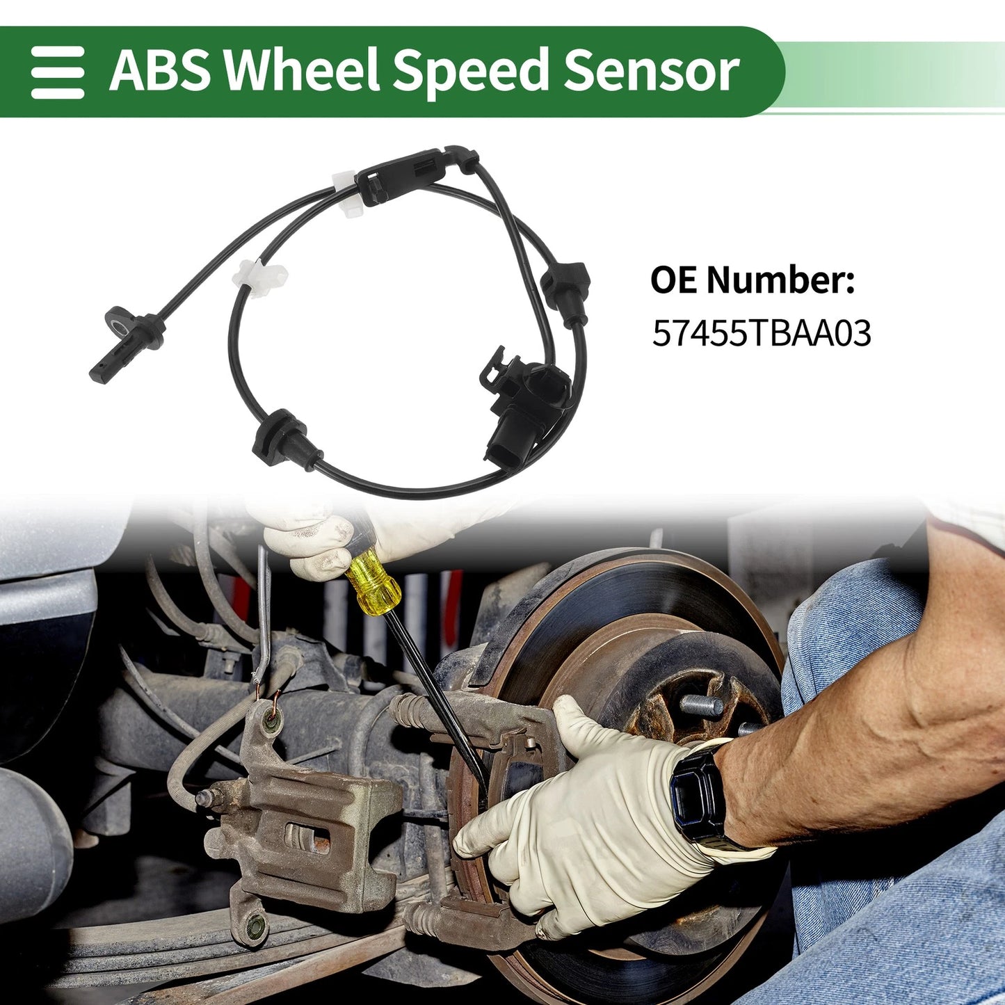 ABS Wheel Speed Sensor No. 57455TBAA03 for Honda Civic (2016–2020)