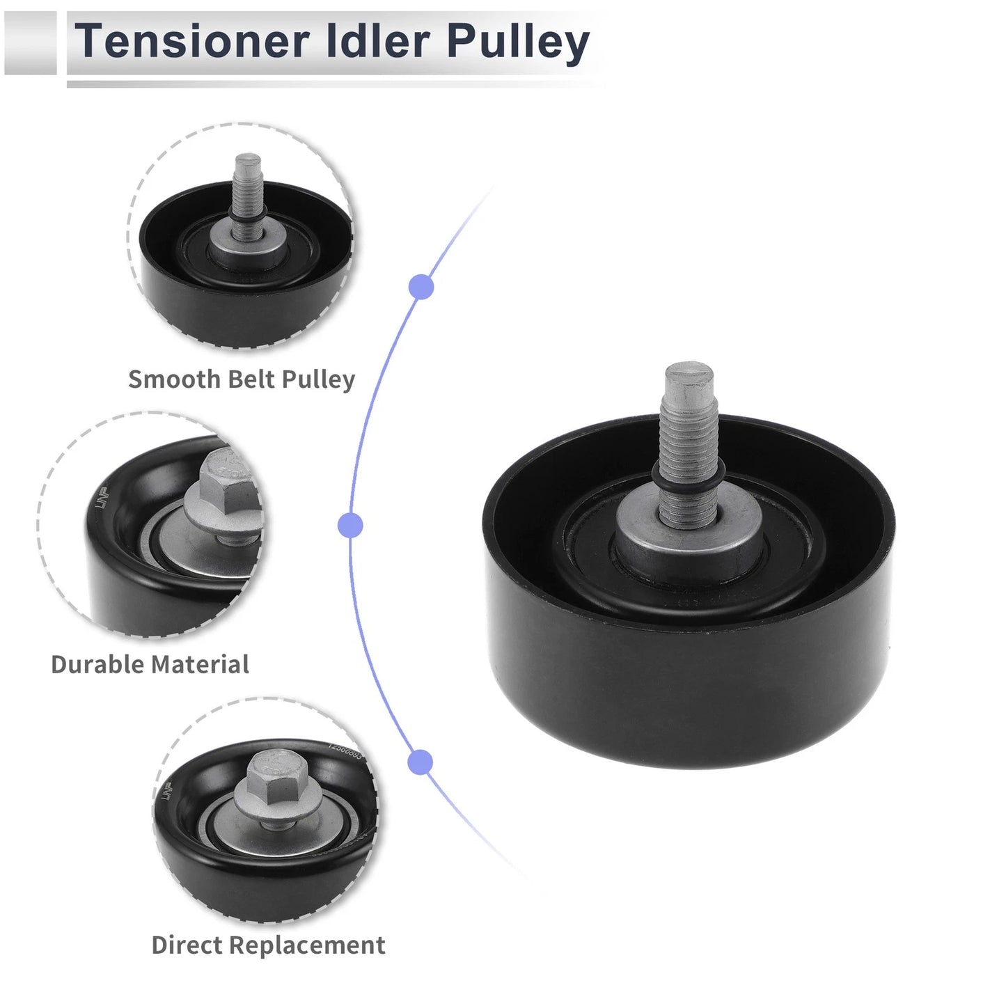 Drive Belt Idler Pulley for Cadillac STS (2008–2011) No. 12566893