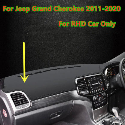 RHD Leather Dashboard Cover Mat for Jeep Grand Cherokee (2011–2020)