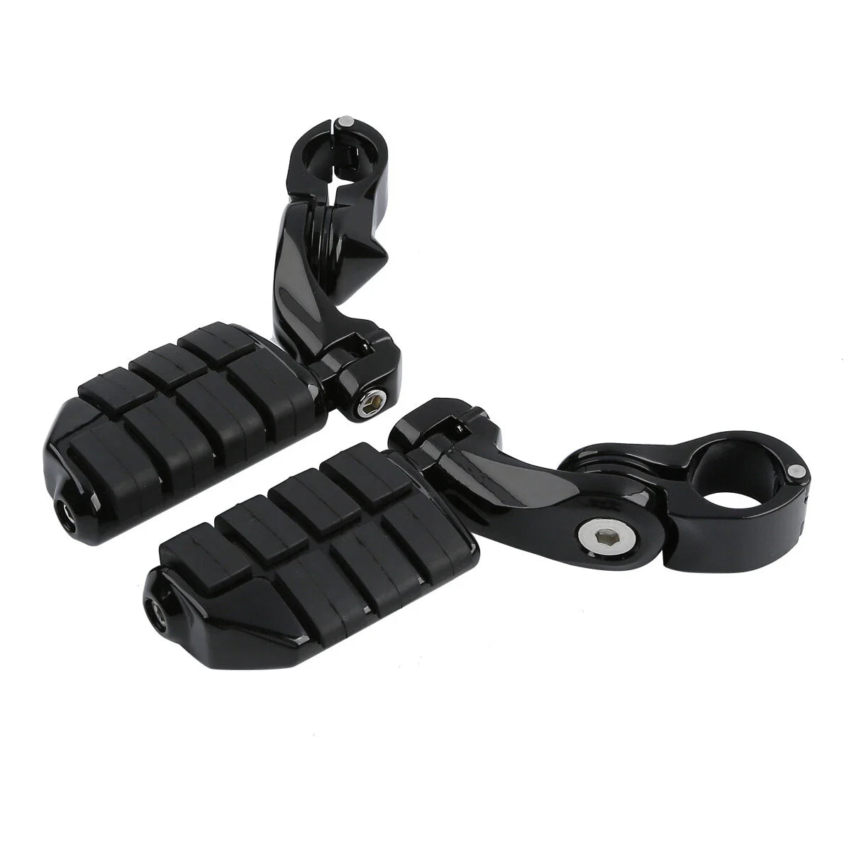 1.25" Adjustable Highway Short Angled Foot Pegs for Harley